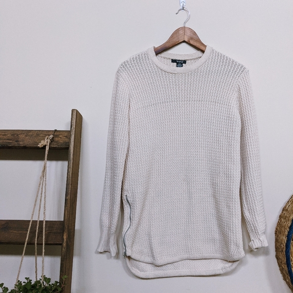 Revamped cream knitted sweater dress size M - Picture 1 of 7